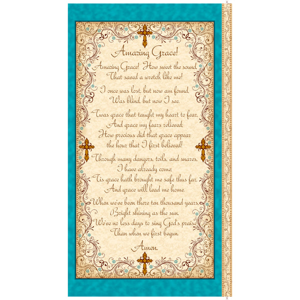Amazing Grace - Panel 24" - Cream