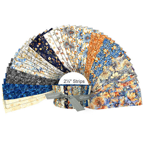 Midnight Blooms - Quilting Treasures - Jelly Roll