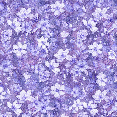 Hunny Bunny - Tonal Floral - Purple