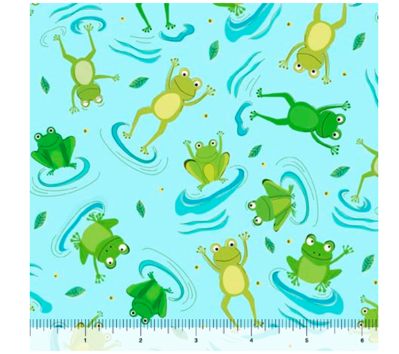 FROGGY POND TOSSED FROGS BLUE