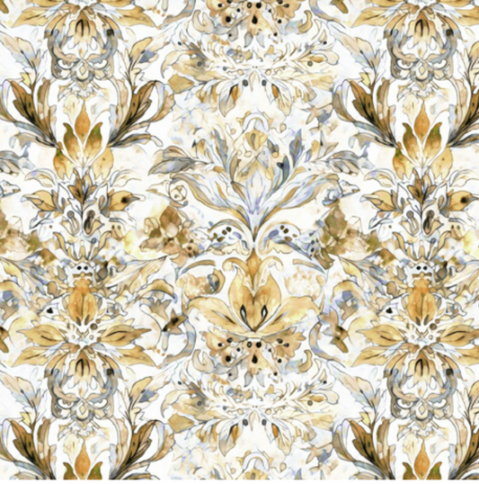 MIDNIGHT BLOOMS WATERCOLOR GRAY