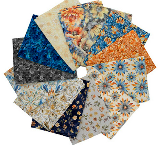MIDNIGHT BLOOMS FAT QUARTERS